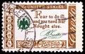 Postage stamp printed in United States shows Benjamin Franklin Quotation, American Credo Issue serie, circa 1960