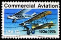 Postage stamp printed in United States shows Commercial Aviation 1926-1976, serie, circa 1976