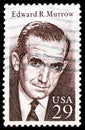 Postage stamp printed in United States shows Edward R. Murrow (1908-1965), Journalist, serie, circa 1994