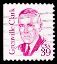 Postage stamp printed in United States shows Grenville Clark, Great Americans serie, circa 1985