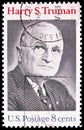 Postage stamp printed in United States shows Harry S. Truman 1884-1972, 33th President, serie, circa 1973