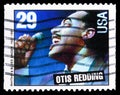 Postage stamp printed in United States shows Otis Redding, American Music serie, circa 1993