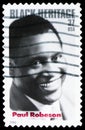 Postage stamp printed in United States shows Paul Robeson, Black Heritage Series serie, circa 2004 Royalty Free Stock Photo