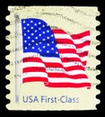 Postage stamp printed in USA shows Flag Stamp, First class - no face value, 2007 Regular Issue serie, circa 2007 Royalty Free Stock Photo