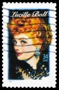 Postage stamp printed in USA shows Lucille Ball, 34 c - United States cent, Legends of Hollywood serie, circa 2001