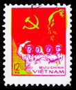 Postage stamp printed in Vietnam shows Worker, Farmer, Soldier and Intellectual, Proclamation of the Democratic Republic of