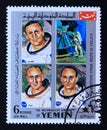 Post stamp Yemen, 1969, History of outer space exploration, Apollo 11