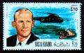 Postage stamp Ras al Khaimah, 1969. Edwin Eugene Aldrin portrait