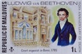 Young Ludwig van Beethoven repubublic of Maldives postage stamp