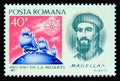 Postage stamp Romania, 1971. Magellan and sailing ships