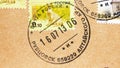 Postage stamp of Rubtsovsk city shows Hare, on postage envelope dated 2013