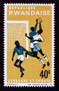 Postage stamp Rwanda, 1966. Football Youth and Sport