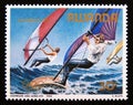 Postage stamp Rwanda, 1984. Wind surfing sport