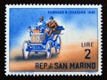 Postage stamp San Marino, 1962. Panhard and Levassor 1895 Classic Automobile