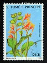 Postage stamp Sao Tome and Principe, 1988. Salaconta Flower plant