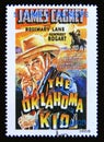 Postage stamp Sao Tome and PriÂ­ncipe, 1995. The Oklahoma Kid Film Poster Royalty Free Stock Photo