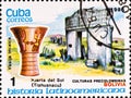 Postage stamp shows example Tiahuanacu culture