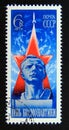 Postage stamp Soviet union, CCCP 1975. Cosmonautics Day, 1975 Yuri Gagarin First Man in Space