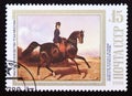 Postage stamp Soviet Union, CCCP, 1988. Horsewoman on Orlov Rastopchin Horse