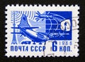 Postage stamp Soviet Union, CCCP, 1966. Modern Communications Royalty Free Stock Photo