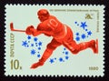 Postage stamp Soviet Union, CCCP, 1980, Olympics Lake Placid 1980 Ice Hockey