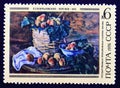 Postage stamp Soviet Union, CCCP, 1976, Peaches, 1935 painting P. P. Konchalovsky