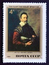 Postage stamp Soviet Union, CCCP, 1982, Portrait of an Actor, Domenico Fetti