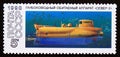 Postage stamp Soviet Union, CCCP, 1990, Sever-2 research submarine