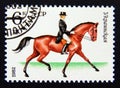 Postage stamp Soviet union, CCCP 1982. Ukrainian Riding Horse Equus ferus caballus Royalty Free Stock Photo