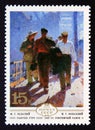 Postage stamp Soviet Union, CCCP, 1979, Workers` Morning, 1960, painting Mikhail Belsky