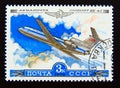Postage stamp Soviet union, CCCP 1979. Yakovlev Yak-42 airplane