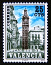 Postage stamp Spain, 1978. Tower of Santa Catalina, Valencia Royalty Free Stock Photo
