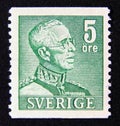 Postage stamp Sweden 1941. King Gustav V portrait