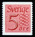 Postage stamp Sweden 1951. New Numeral type number 5