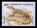 Postage stamp Tajikistan, 1995, Desert Monitor, Varanus griseus