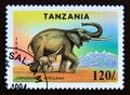 Postage stamp Tanzania, 1994. African Elephant Loxodonta africana Royalty Free Stock Photo