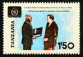 Postage stamp Tanzania, 1986. First president Julius Kambarage Nyerere Royalty Free Stock Photo
