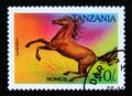 Postage stamp Tanzania 1993. Nonius Equus ferus caballus horse breed