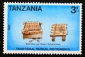 Postage stamp Tanzania 1989, Xylophones music instruments