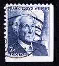 Postage stamp United States of America, USA 1968. Frank Lloyd Wright, Architect portrait