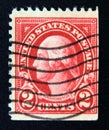 Postage stamp United States of America, USA 1908. George Washington, first president usa portrait Royalty Free Stock Photo