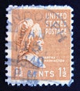 Postage stamp United States of America, USA 1938. Martha Washington, former First Lady of the usa
