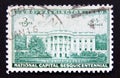 Postage stamp United States of America, USA 1950. National Capital Sesquicentennial, White House