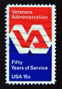 Postage stamp United States of America, USA 1980. Veterans Administration Emblem Royalty Free Stock Photo