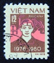Postage stamp Vietnam, 1979. Heavy industry Worker