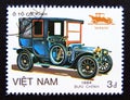 Postage stamp Vietnam 1984. Landaulet oldtimer car Royalty Free Stock Photo