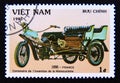 Postage stamp Vietnam, 1985. 1898 Tricycle France Motorcycle