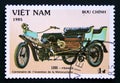 Postage stamp Vietnam, 1985, 1898 Tricycle France motorcycle