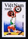 Postage stamp Vietnam, 1992. Weight Lifting