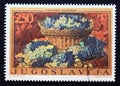 Postage stamp Yugoslavia 1972. Basket with Grapes, by Katarina Ivanovic